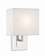 Crystorama Brent 7'' Polished Nickel Sconce