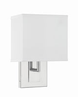 Crystorama Brent 7'' Polished Nickel Sconce