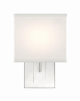 Crystorama Brent 7'' Polished Nickel Sconce