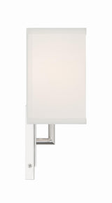 Crystorama Brent 7'' Polished Nickel Sconce
