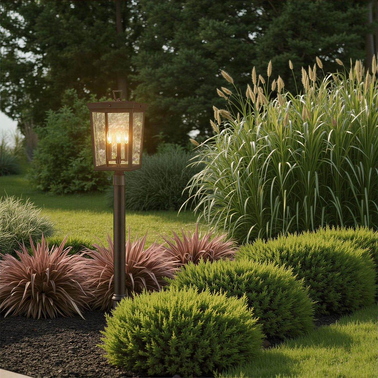 Crystorama Belmont 12'' Twilight Bronze Outdoor Post