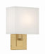 Crystorama Brent 7'' Vibrant Gold Sconce