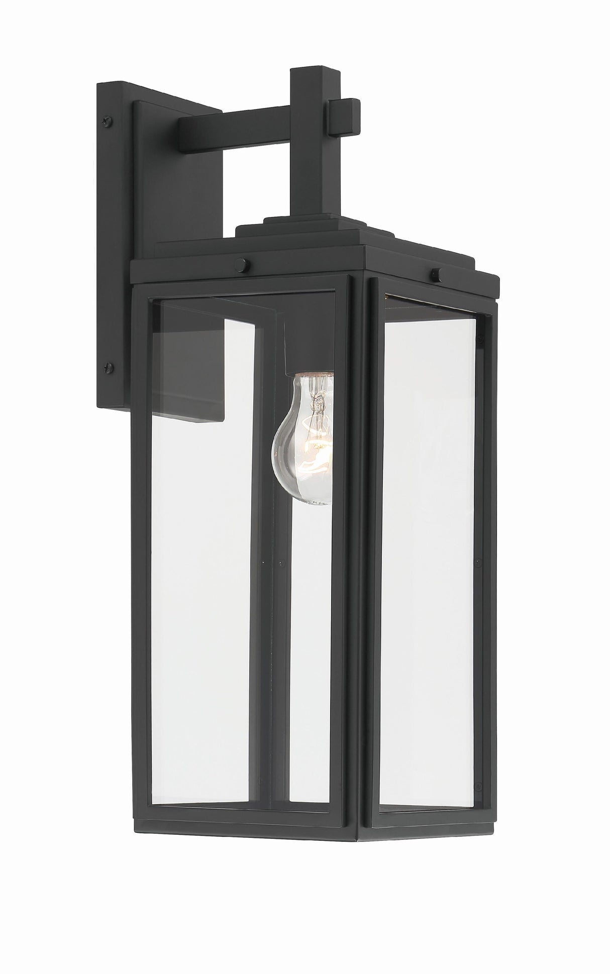Crystorama Byron 6.5'' Matte Black Outdoor Sconce