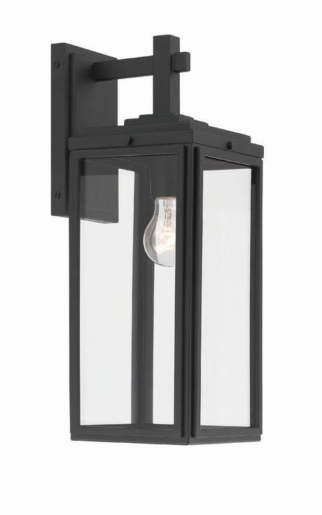 Crystorama Byron 6.5'' Matte Black Outdoor Sconce