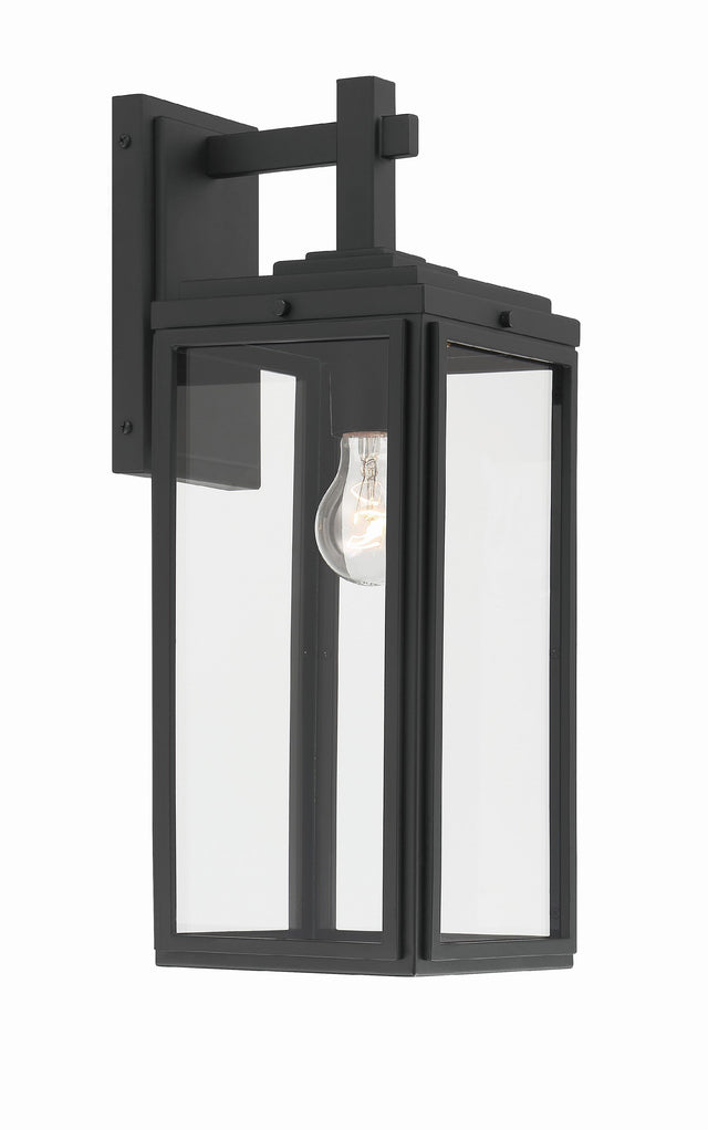 Crystorama Byron 6.5'' Matte Black Outdoor Sconce