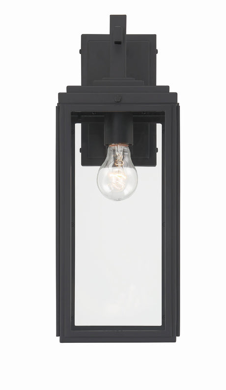 Crystorama Byron 6.5'' Matte Black Outdoor Sconce