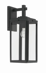 Crystorama Byron 6.5'' Matte Black Outdoor Sconce