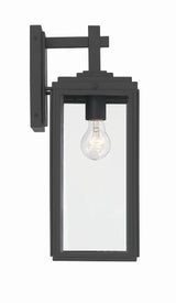 Crystorama Byron 6.5'' Matte Black Outdoor Sconce