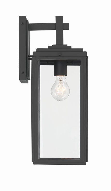 Crystorama Byron 6.5'' Matte Black Outdoor Sconce