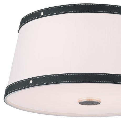 Crystorama Libby Langdon Callahan 17'' Polished Nickel Flush Mount