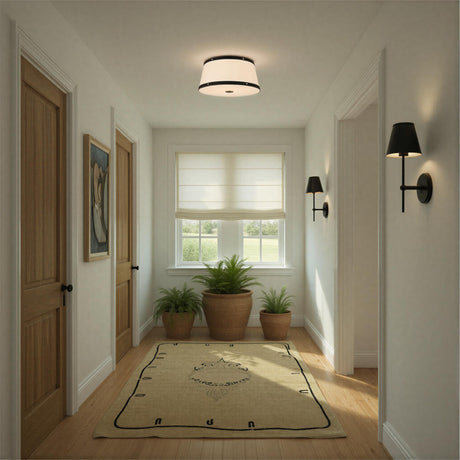 Crystorama Libby Langdon Callahan 17'' Polished Nickel Flush Mount