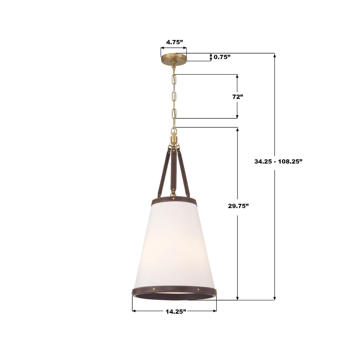 Crystorama Libby Langdon Callahan 14.25'' Luxe Gold Pendant