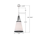 Crystorama Libby Langdon Callahan 14.25'' Polished Nickel Pendant