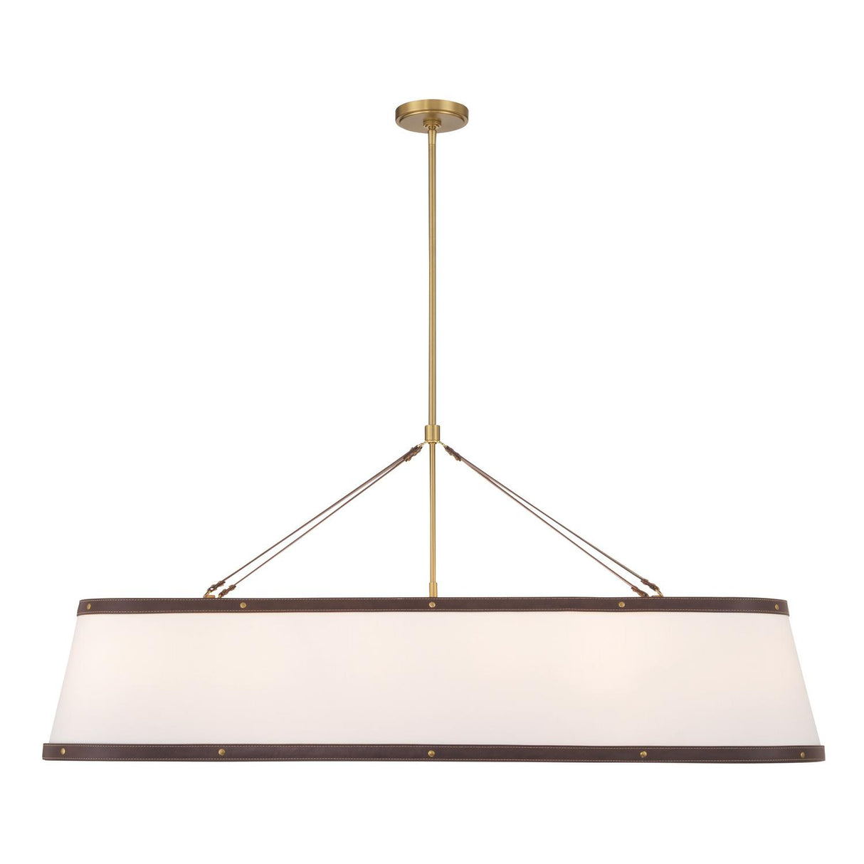 Crystorama Libby Langdon Callahan 47.5'' Luxe Gold Linear Oval Chandelier