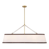 Crystorama Libby Langdon Callahan 47.5'' Luxe Gold Linear Oval Chandelier