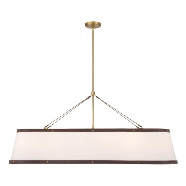 Crystorama Libby Langdon Callahan 47.5'' Luxe Gold Linear Oval Chandelier