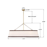 Crystorama Libby Langdon Callahan 47.5'' Luxe Gold Linear Oval Chandelier