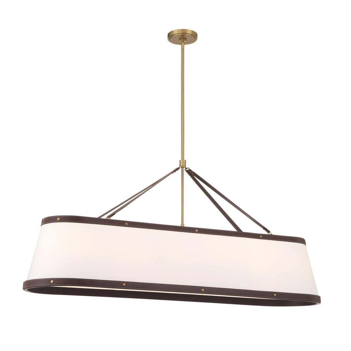 Crystorama Libby Langdon Callahan 47.5'' Luxe Gold Linear Oval Chandelier