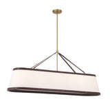 Crystorama Libby Langdon Callahan 47.5'' Luxe Gold Linear Oval Chandelier