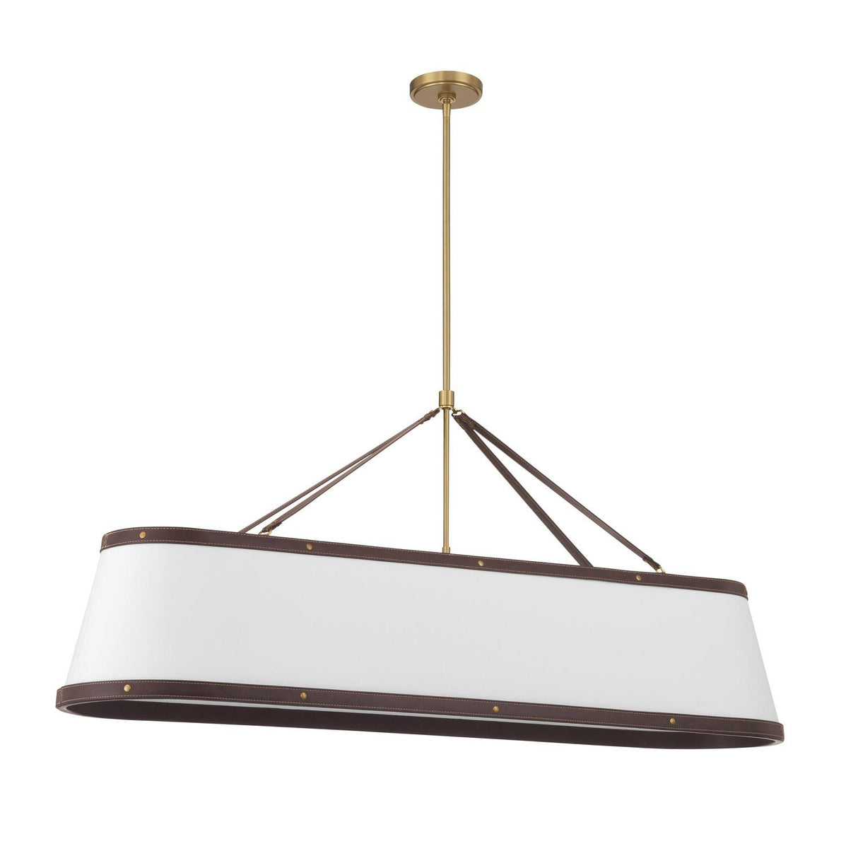 Crystorama Libby Langdon Callahan 47.5'' Luxe Gold Linear Oval Chandelier