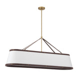 Crystorama Libby Langdon Callahan 47.5'' Luxe Gold Linear Oval Chandelier