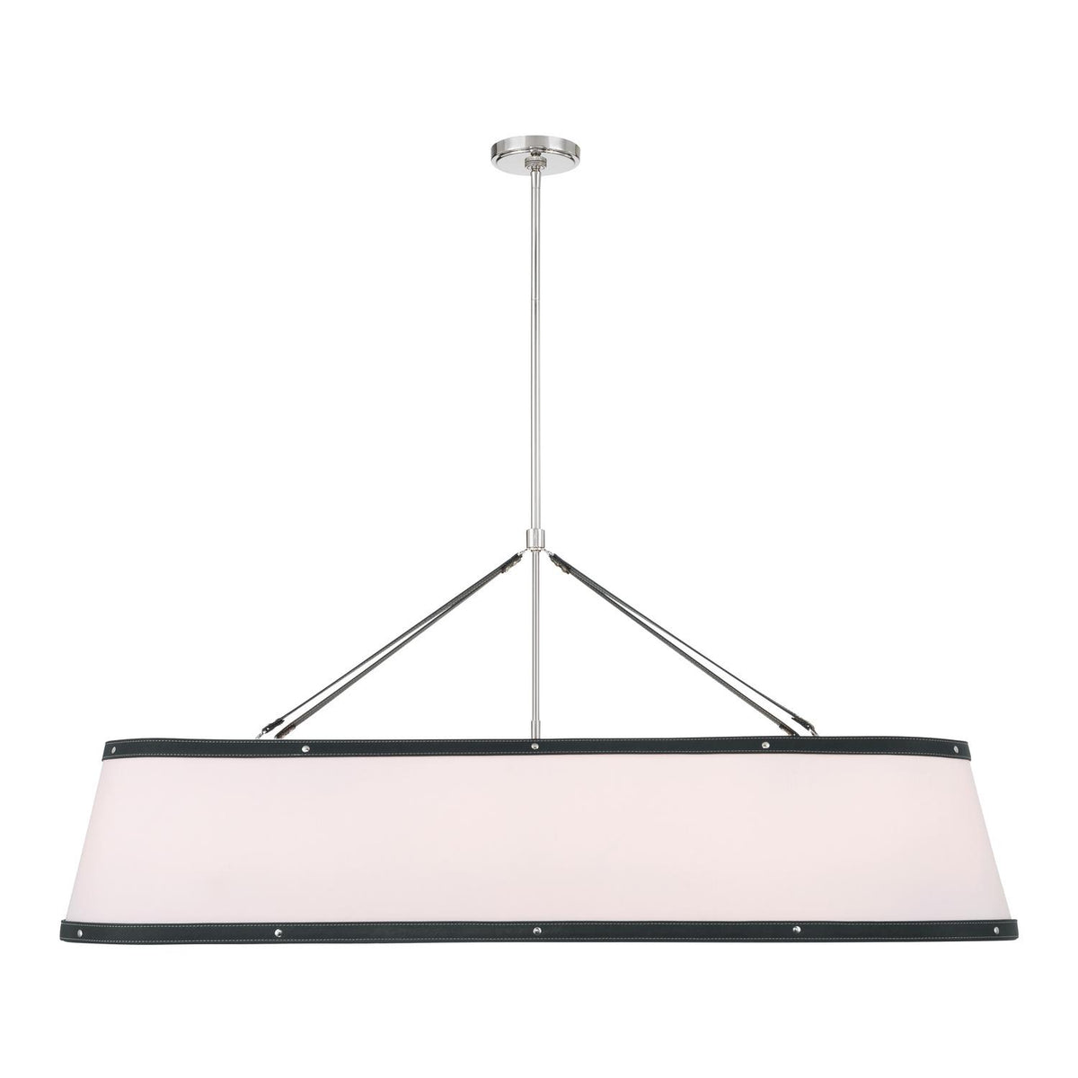 Crystorama Libby Langdon Callahan 47.5'' Polished Nickel Linear Oval Chandelier