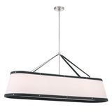 Crystorama Libby Langdon Callahan 47.5'' Polished Nickel Linear Oval Chandelier