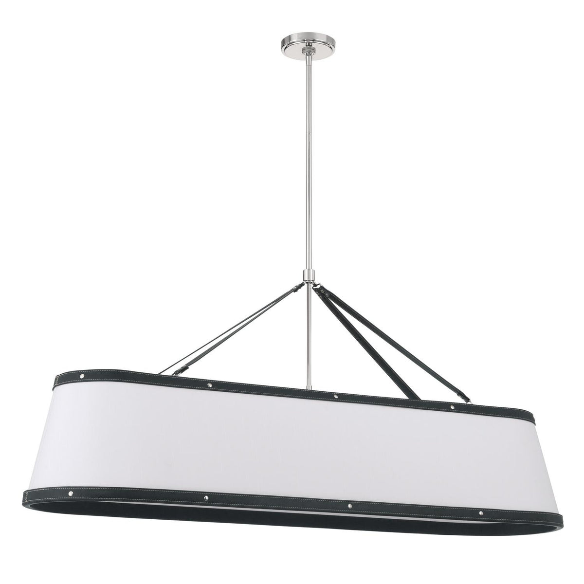 Crystorama Libby Langdon Callahan 47.5'' Polished Nickel Linear Oval Chandelier