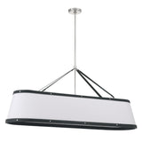 Crystorama Libby Langdon Callahan 47.5'' Polished Nickel Linear Oval Chandelier