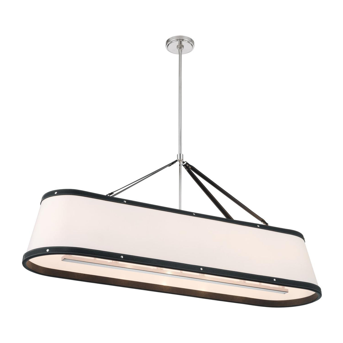 Crystorama Libby Langdon Callahan 47.5'' Polished Nickel Linear Oval Chandelier