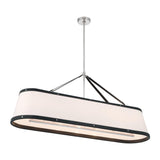 Crystorama Libby Langdon Callahan 47.5'' Polished Nickel Linear Oval Chandelier