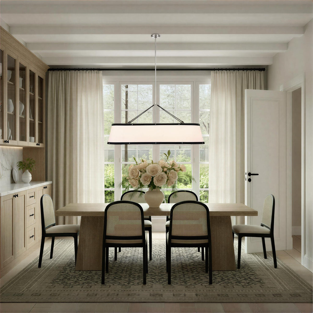 Crystorama Libby Langdon Callahan 47.5'' Polished Nickel Linear Oval Chandelier