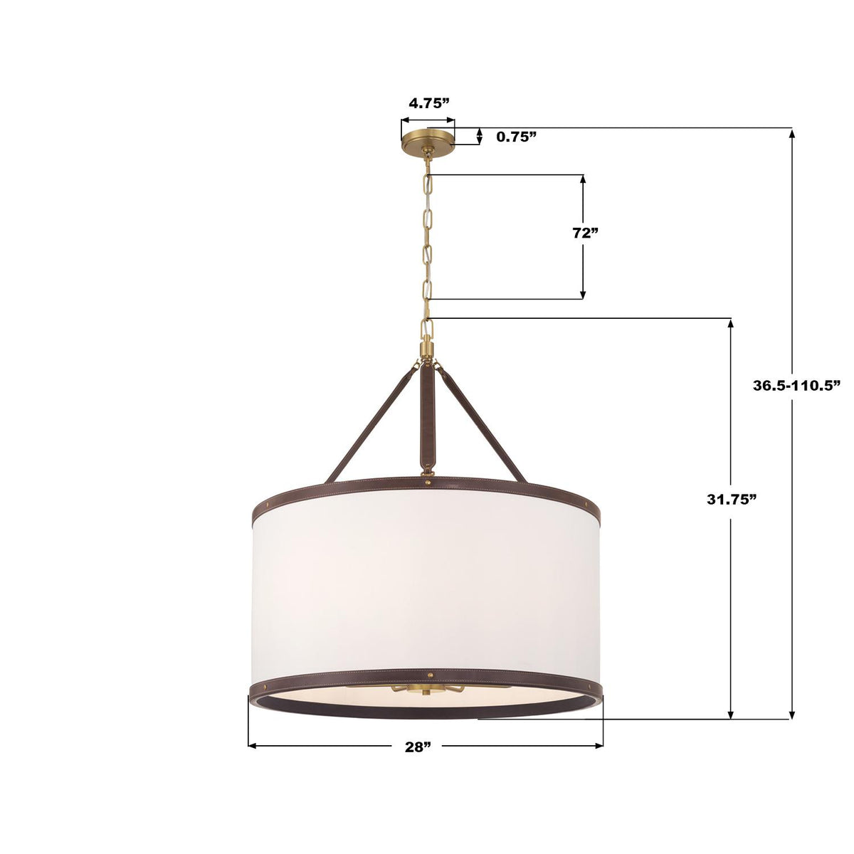 Crystorama Libby Langdon Callahan 28'' Luxe Gold Pendant