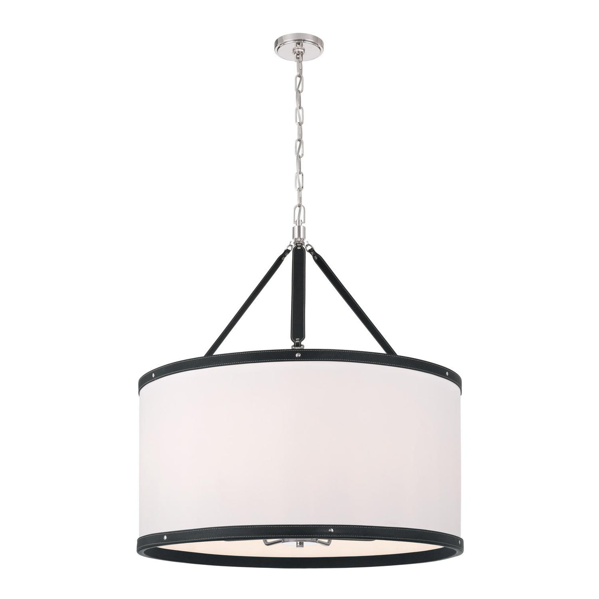 Crystorama Libby Langdon Callahan 28'' Polished Nickel Pendant