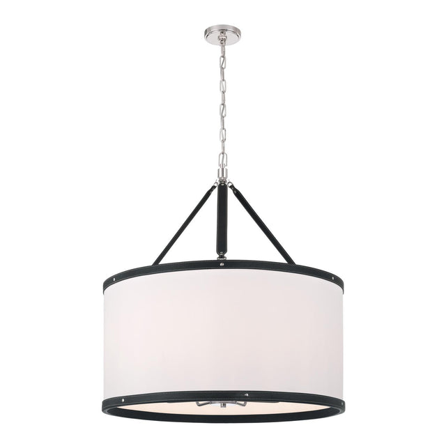 Crystorama Libby Langdon Callahan 28'' Polished Nickel Pendant