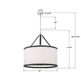 Crystorama Libby Langdon Callahan 28'' Polished Nickel Pendant