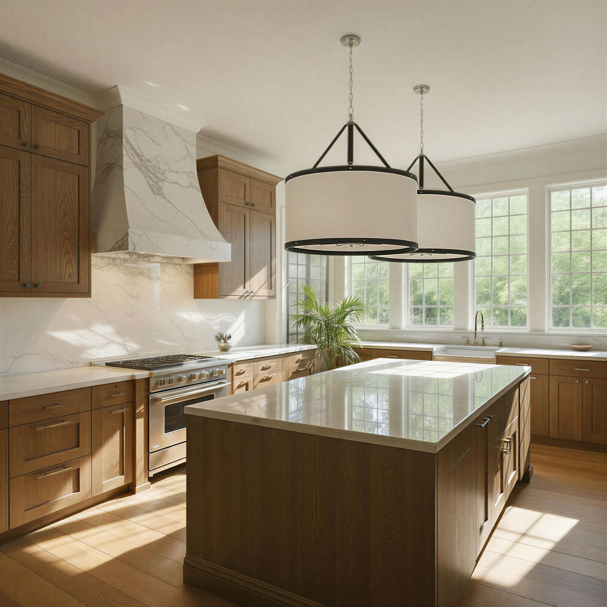 Crystorama Libby Langdon Callahan 28'' Polished Nickel Pendant