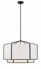 Crystorama Carlyn 28'' Black Chandelier