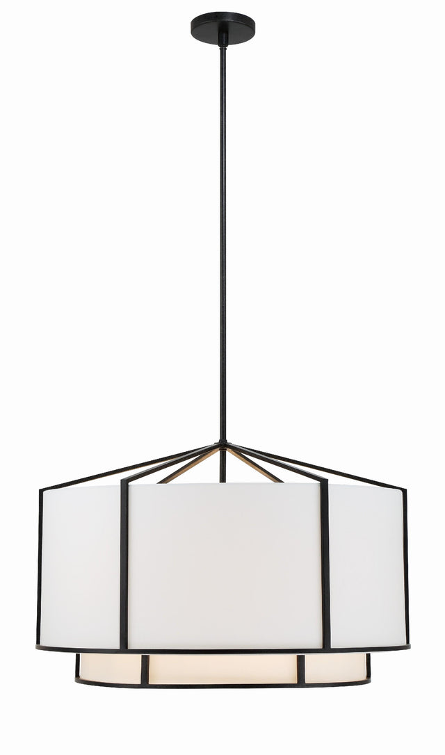 Crystorama Carlyn 28'' Black Chandelier