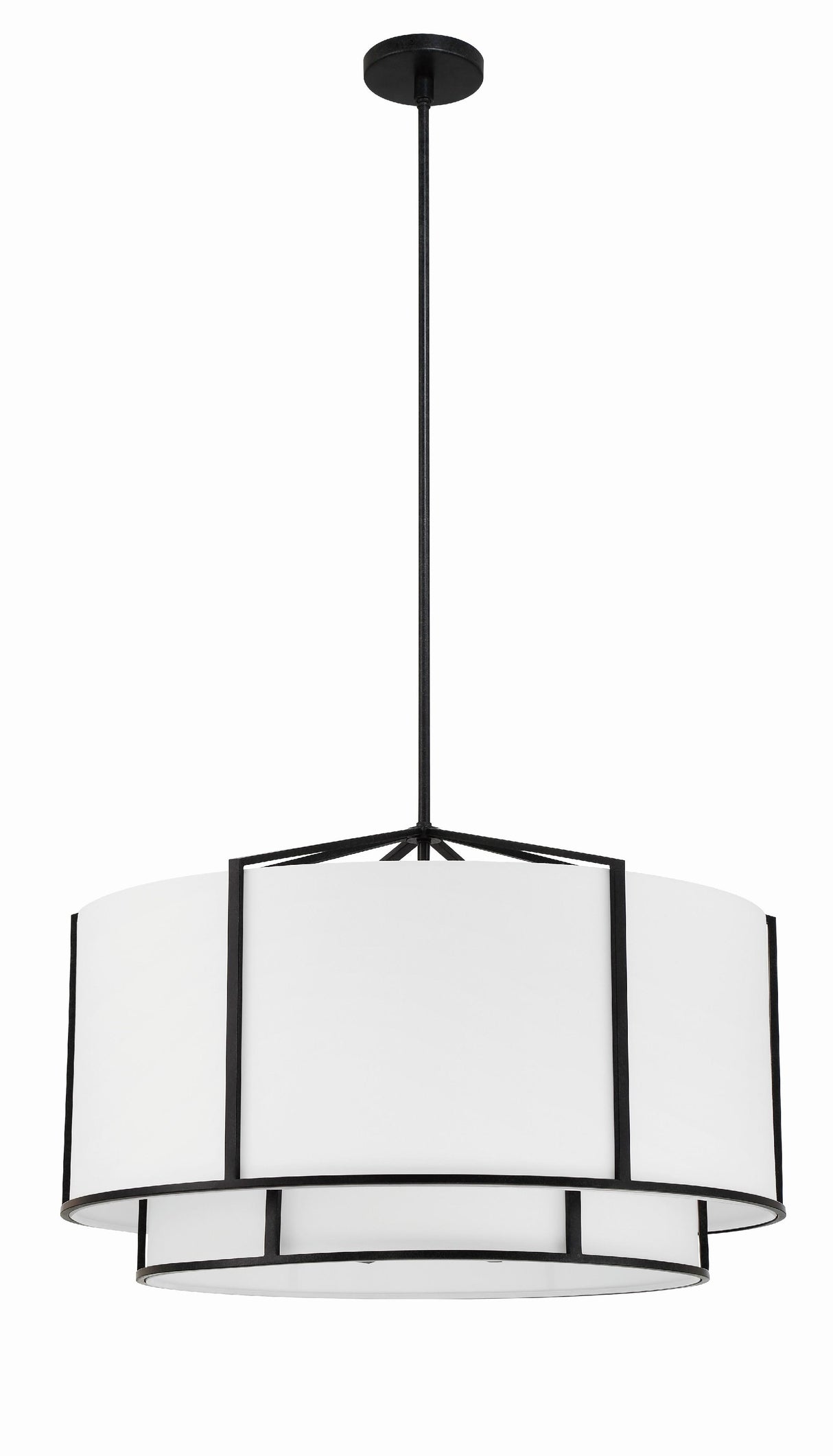 Crystorama Carlyn 28'' Black Chandelier