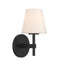 Crystorama Colton 6'' Black Sconce