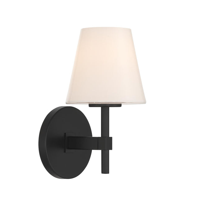 Crystorama Colton 6'' Black Sconce