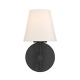 Crystorama Colton 6'' Black Sconce