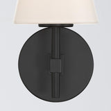 Crystorama Colton 6'' Black Sconce