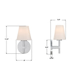 Crystorama Colton 6'' Polished Chrome Sconce