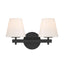 Crystorama Colton 16'' Black Sconce