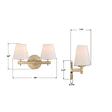 Crystorama Colton 16'' Vibrant Gold Sconce