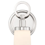 Crystorama Calvin 4.75'' Integrated LED Polished Nickel Sconce