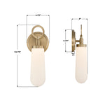 Crystorama Calvin 4.75'' Integrated LED Vibrant Gold Sconce