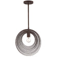 Crystorama Doral 14'' Forged Bronze Pendant